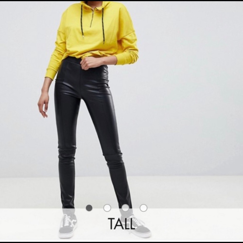 ASOS Noisy May (Tall) Faux Leather Leggings